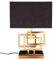 invicta INTERIOR Moderne Tischleuchte ATLANTIS 56cm gold Modern Design Tischlampe mit Stoffschirm Tischlampe Lampe Nachttischleuchte