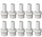 sourcing map Lot de 10 raccords de tuyau cannelés en PVC 12 mm ou 15/32 x 1/2 G mâle