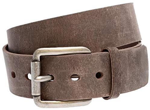 Vanzetti Gürtel, Unisex Ledergürtel, gewachst, 45 mm breit, braun, 115 cm