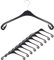 10 Kunststoff-Universalbügel 47cm Kleiderbügel mit Rockhaken NA47 schwarz - 10 Stück | PB-Onlinehandel
