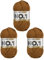 myboshi No.1-Wolle zum Häkeln und Stricken, Schnellstrickgarn, langlebige Mützenwolle, Mulesing-frei, 50g, Ll 55m Braun (Muskat) 3 Knäuel