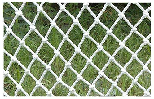 ANQI Red de protección para gatos sin perforar para balcón y ventana, red de seguridad extra grande, color blanco con cuerda de fijación y bridas de cables, 3 x 2 m