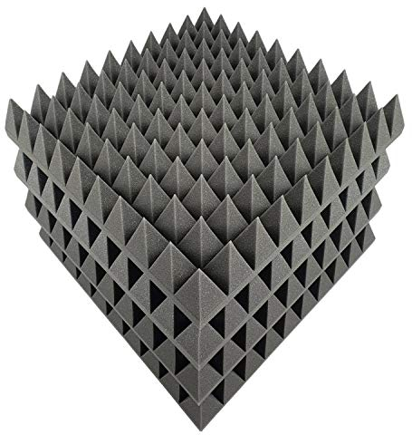 Akustikschaumstoff Selbstklebend Pyramiden - Akustik matte 50x50 x8 cm von GMP Tech beauty of sound - Dämmung Schaumstoff zum gaming zimmer - Schallschutz wand im musikstudio - Acoustic foam
