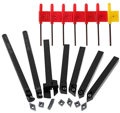 Juego de 21 herramientas de torno multifunción para herramientas de torneado con inserciones de carburo (8 mm)