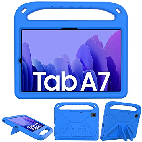 GOZOPO Funda Infantil para Samsung Galaxy Tab A7 10.4 (2020), SM-T500/T505/T507 10.4 Pulgadas, Niños Funda Ultraligera, Resistente a los Golpes - Azul