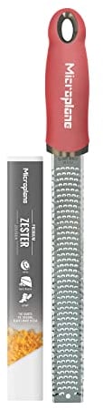 Microplane Râpe à zesteur en Couleur Rose à Lèvres pour Agrumes, Parmesan, Gingembre, Chocolat et Noix de Muscade avec Lame Fine - Fabriqué aux États-Unis
