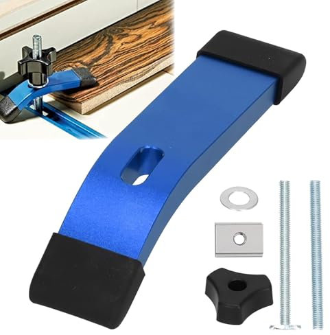 BIKING Morsetto T-Track, Kit Morsetti T-Track, Fissaggio in Metallo a Sgancio Rapido per Guide Con Scanalatura a T, Blu