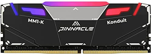 Timetec Pinnacle Konduit RGB XMP2.0 Overclocking 1.35V Dual Rank Compatible para AMD e Intel Desktop Gaming PC Módulo de Memoria RAM - Negro (3200Mhz 8GB)