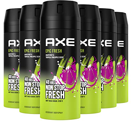 Axe Bodyspray Epic Fresh Flüssig-Deodorant für Herren, 150 ml, 6 Stück