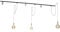 QAZQA - Modern Modernes Schienensystem Komplettset I Spotlight I Deckenspot I Deckenstrahler I Strahler mit 3-flammig Spotbalken Spot I Spotlight I Deckenspot I Deckenstrahler I Strahler I Lampe I Leu