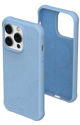 Urban Armor Gear by UAG [U] Dot Case kompatibel mit Apple iPhone 14 Pro Hülle [Soft-Touch Silikon, Texturiertes Design, Wireless Charging-Magnetisches Aufladen kompatibel] Cerulean, 114082315858