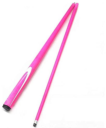 Billard Queue 2-teilige gemeinsame Pool-Queue-Stick Hartholz Damen Billard Queues, Heimgebrauch tragbar, Geschenke für Damen(Color:Pink)