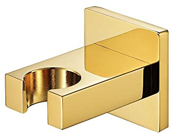 AKAZI Duschkopfhalter Messing Handbrausehalterung Wandmontage Brausehalterung Quadratischer Brausehalter, Rose Gold (Chrome) (Titanium Gold)