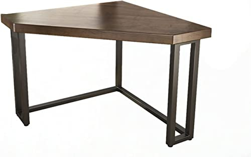 Beistelltische, Eingangsecktisch, Konsolentisch aus Massivholz, Computertisch, kompakter Schreibtisch mit dreieckiger und gezackter Platte, für Schlafzimmer, He