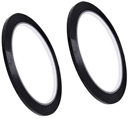 2 Rolls Whiteboard Tapes Grid Marking Tapes,Graphic Chart Tape,Self Adhesive Thin Black Tape Black Whiteboard Gridding Tapes for School Office Whiteboard Marker Scrapbooks Charts Decor (3mm x 66m)