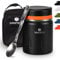 SANTECO Thermobehälter für Essen 500ml, 18/8 Edelstahl Warmhaltebehälter Speisegefäß für Essen mit Löffel und tragbaren Isolierbeutel, 24 Stunden Kalt