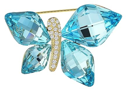 YAHOYA Luxe Cristal Mode Femmes Broche Papillon Bijoux Exquis Creative Insect Pins Wedding Party Strass Broches
