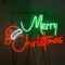 Looklight Merry Christmas Enseigne au néon Chapeau de Noël LED Néon Lettres vertes et rouges en signes lumineux au néon, Art mural pour fête de noël, chambre d'enfants, Bar, magasin