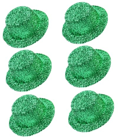 Toyvian Mini-glitzerhut Kleiner Hut 6 Stück Miniatur-kappe Irischer Hut Zylinder für Bastelprojekte