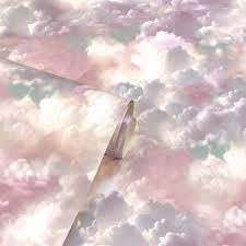 Arthouse Vanilla Skies Pink Children's Wallpaper 924508