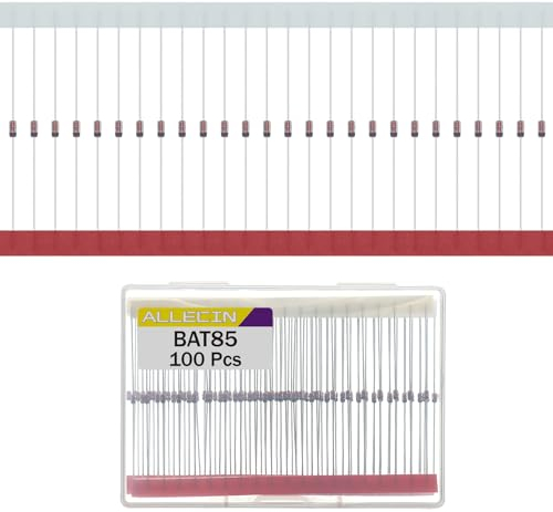 ALLECIN 100 Stück BAT85 Schottky Gleichrichter Diode 200mA 30V DO-35 Kleinsignal Schaltdiode 200Milliampere 30Volt Barrier Gleichrichterdiode Axial Dioden