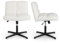 GIANTEX Bürostuhl höhenverstellbar mit Wippfunktion, Schreibtischstuhl Ergonomisch, Schminktisch Stuhl Lammfell Imitat mit weicher Polsterung, Computerstuhl mit 64x48cm großem Sitz & gekreuzten Beinen
