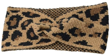 FRCOLOR ausgehen gekreuztes Haarband Ohrenwärmer häkeln gehäkelte Stirnbänder Leoparden-Stirnband stirnband breites Stirnband warm Haarschmuck Südkorea Eltern-Kind