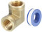 QUARKZMAN Raccords de Tuyau en Laiton 1/4 Pouce Npt Femelle, 1 Pièce Coude à 90 Degrés pour Raccords de Tuyauterie Forgés pour Gaz, Air, Huile, Propane