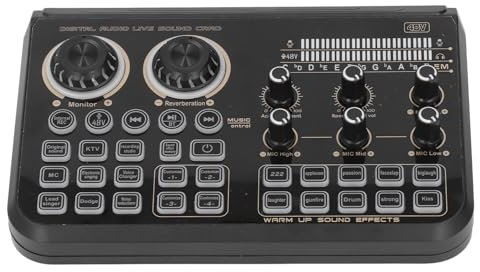 Live-Soundkarte, Digital-Chip-Rauschunterdrückung mit Farbeffekt-Licht-Broadcast-Soundkarte für Telefon-Computerspiel-Mikrofon