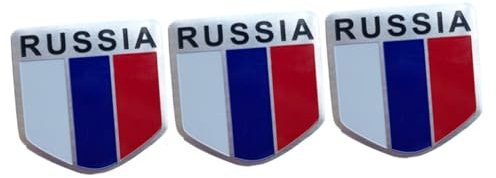 Gatuida 3stücke Russia Nationalflagge Auto Aufkleber Schildform Bumper Sticker Wasserfest Und Langlebig Für Fahrzeuge Motorräder Und Mehr Installieren Stilvolle Auto-dekoration