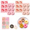 Fyfjur Molde Donuts Silicona, 2 Piezas Moldes Donuts Silicona Sin BPA, 6 Patrones Creativos De Cavidades Molde Silicona Donuts, Molde Para Donuts Galletas Pasteles Bagels Muffins (27x16x3cm)