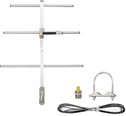 GTOMNI GMRS Yagi Antenna for 70CM UHF Dual Band 400-470Mhz Antenna Ham Walkie and High Gain 7DBI Outdoor Antenna for Ham Radio Transceiver Repeater SL16 Female Connector UHF Mobile FM Scanner