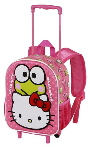 Karactermania Sanrio Hello Kitty Funny-Kleiner 3D Rucksack mit Rädern, Rosa, 26 x 34 cm, Kapazität 7 L