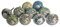Ajuny Set of 10 Green Multi Ceramic Knobs Hand Painted Floral Design for Kitchen Cabinets Cupboards Dresser Drawers Chest Handmade Pottery Handles Pull Decorative Knobs