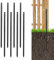 Fence Post Repair Kit,Pack of 8 Heavy Duty Fence Post Spikes Durable Support for Concrete & Wood Fence Post Repair