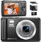 4K Digital Camera, 64MP 2.8 UHD Compact Cameras - Autofocus Rechargeable Vlogging Camera with 32GB Card & Battery, Portable Travel Cameras with 16X Digital Zoom for Kids Beginners Teenagers