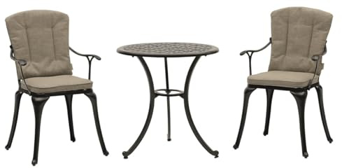Bramblecrest Milan Black Cast Aluminium 2 Seat Bistro