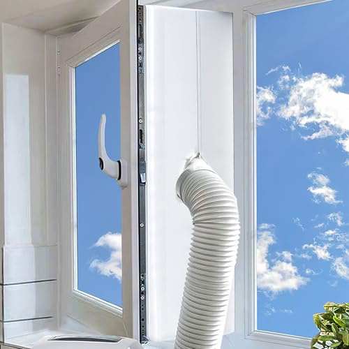 Klimaanlage Fensterabdichtung,300cm Fensterabdichtung Für Mobile Klimageräte,Wäschetrockner, Ablufttrockne,Klimaanlagenfenster Versiegelungs Kit Hot Air Für Fensters,Double Zip Für Dachfenster