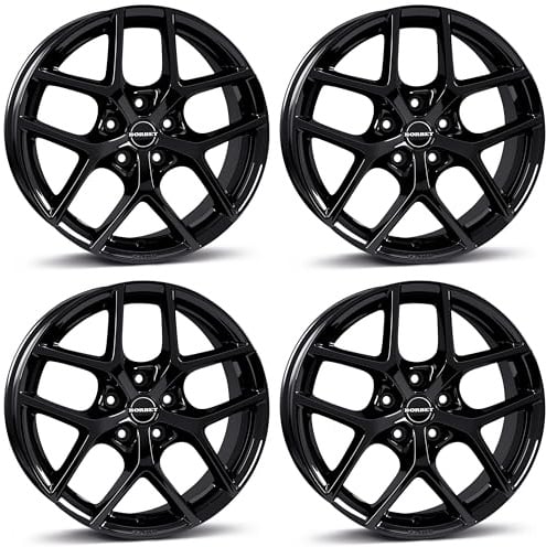 4x Borbet Felgen Y 8.5x18 ET50 5x112 black glossy kompatibel mit Mercedes EQV GLE M Marco R V Viano Vito