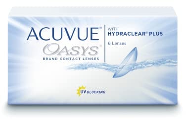 ACUVUE OASYS 2-Wochen-Kontaktlinsen für Tag und Nacht mit 7 dpt und BC 8.8 – UV Schutz, Austrocknungsschutz & extrem Komfortables Tragegefühl – 6 Linsen