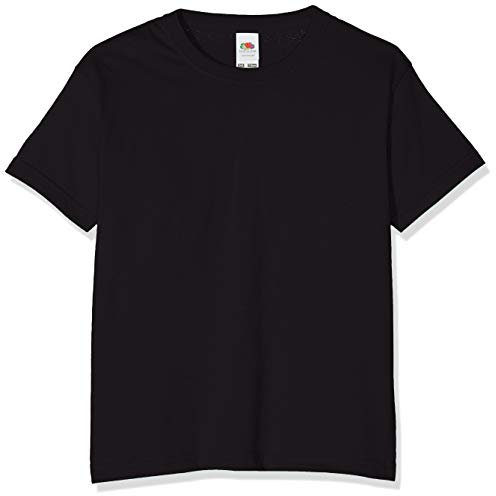 Fruit of the Loom T-shirt pour garçon taille unique noir