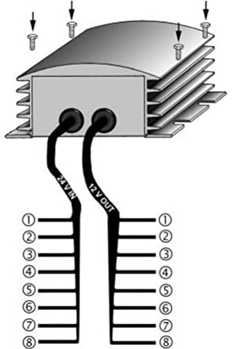 HELLA 5DS 008 125-011 Spannungswandler - Eingangsspannung: 24V - Ausgangsspannung: 10V - inkl. zusätzlichem Kabelbaum für Anhängerleuchte