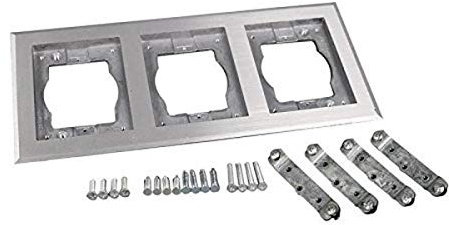Legrand Wiremold 838TCAL OmniBox/Modulink Triple Gang Rectangular Carpet/Tile Flange, Brushed Aluminum (1 Pack)