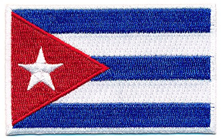 hegibaer 60 x 35 mm Kuba Flagge Karibik Havanna Cuba Flag Patch Aufnäher Aufbügler 0656 B
