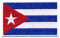 hegibaer 60 x 35 mm Kuba Flagge Karibik Havanna Cuba Flag Patch Aufnäher Aufbügler 0656 B