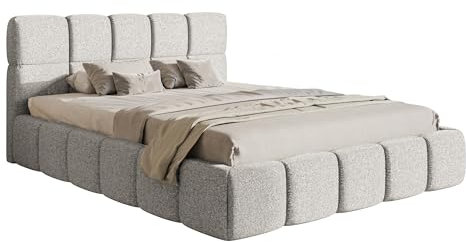 Selsey Bett Polsterbett Mit Stauraum Bettkasten 160 x 200 cm Hydrophobe Chenille Cloudy Hellgrau