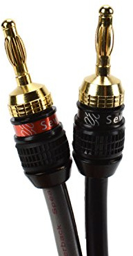 Sewell Deadbolt 12 AWG Banana Plug Speaker Cable for Amplifier, Receiver, Speaker
