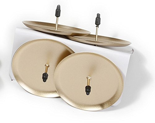 Inge-glas Kerzenstecker Kerzenhalterung Adventskranz Kerzenhalter Stecker DIY Kerzen (Champagner matt 4 STK 7,5cm)