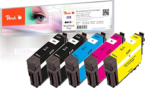Peach E29 Spar Pack Plus Druckerpatronen (2xBK, C, M, Y) ersetzt Epson T2986, No. 29, C13T29864010 für z.B. Epson Expression Home XP -235, Epson Expression Home XP -330, Epson Expression Home XP -332