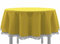 EXKLUSIV HEIMTEXTIL Gartentischdecke mit Fransen Tischdecke Classic Outdoor PVC Weichschaum rutschhemmend für Garten, Balkon, Terrasse 130x180 cm eckig gelb